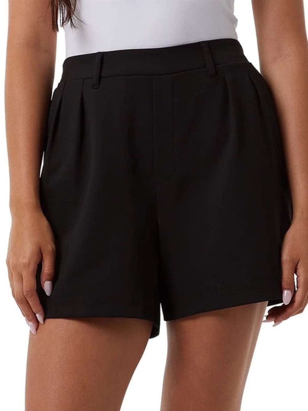32 Degrees Cool Pull On Pleated Short Black
